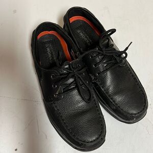 Rockport works steel toe safety shoes black loafers size 10M men/12m women